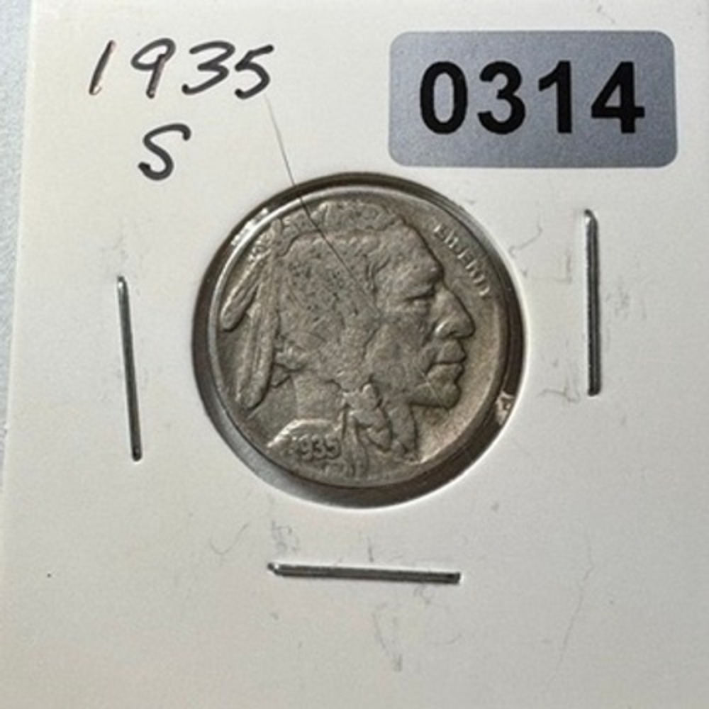 1935 S Buffalo Nickel Five Cents Coin Liberty Native American Indian Head - Picture 3 of 3